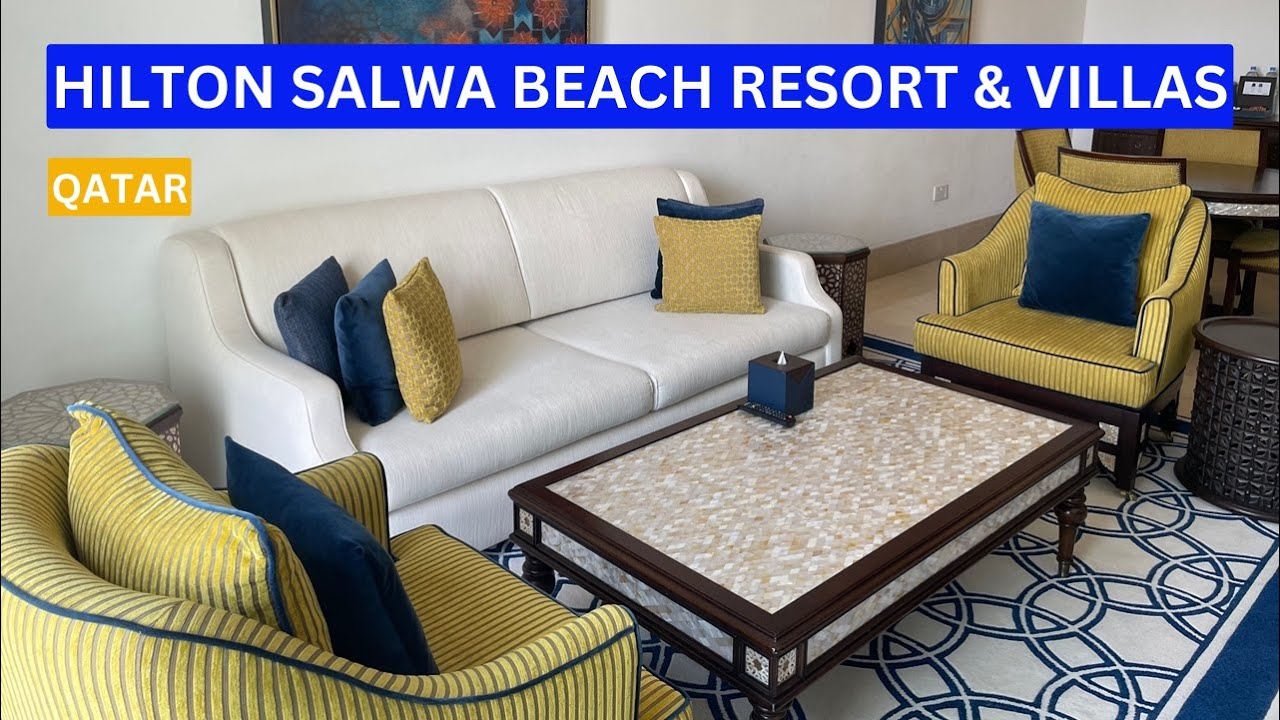 Hilton Salwa Beach Resort & Villas + Desert Falls – Full Tour of Luxury, Pools, and Waterpark Fun