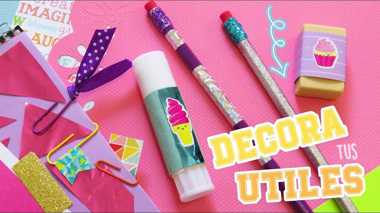 Decora tus útiles escolares !!! ❤❤❤ regreso a clases // mariana lugo