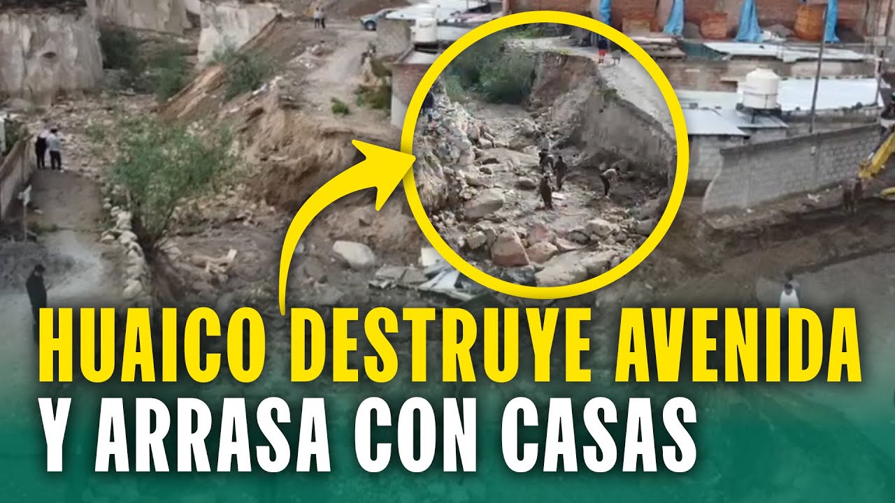 Huaico destruye avenida e inunda 20 casas por intensas lluvias: 