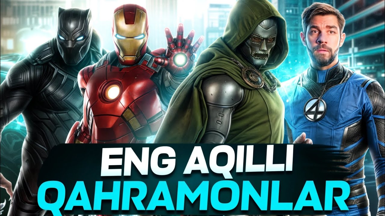 Bu Marvel qahramonlarining IQ darajasi sizni hayratda qoldiradi!  Top 10 Daxolar.