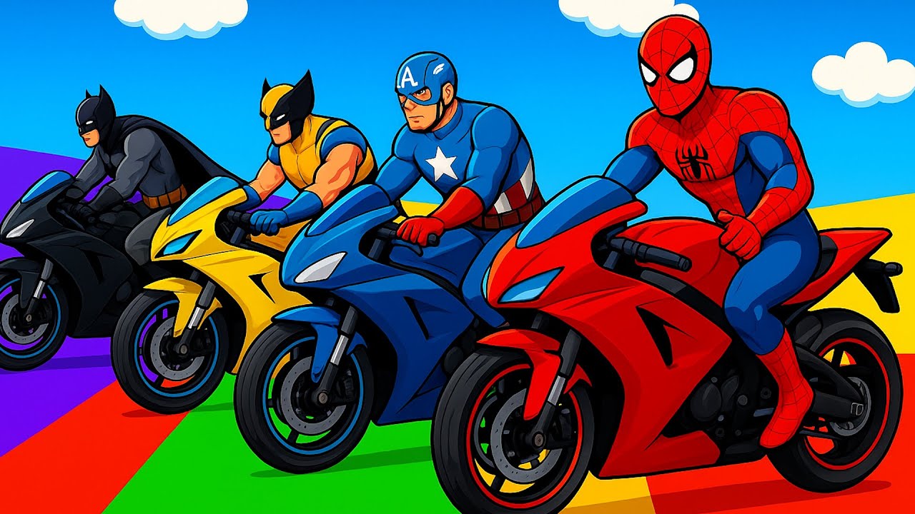 GTA 5 EXTREME BIKE PARKOUR 😱 Spiderman & Goku vs ALL SUPERHEROES!