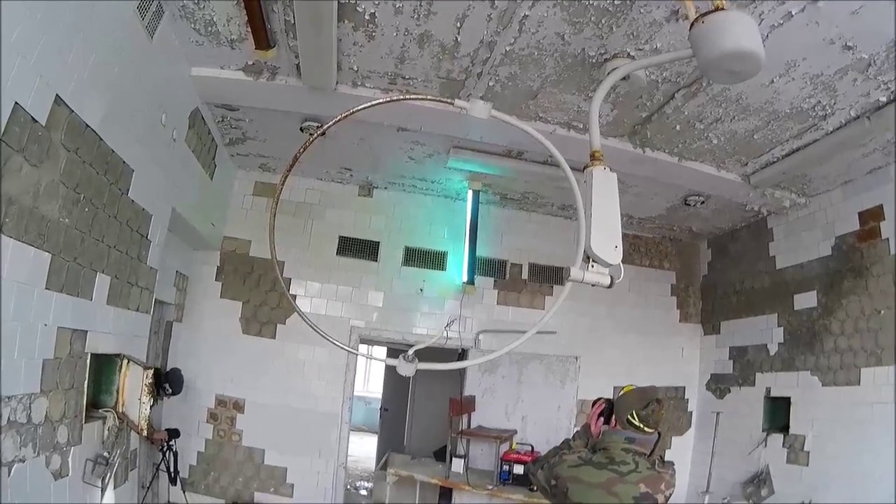 Prypeć szpital МСЧ-126  odpalanie lampy bakteriobójczej