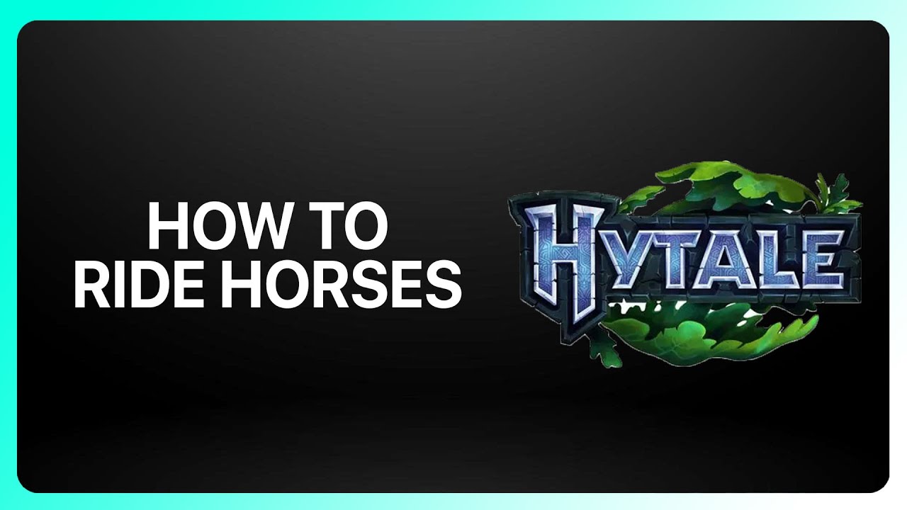 How To Ride Horses In Hytale ! Tutorial