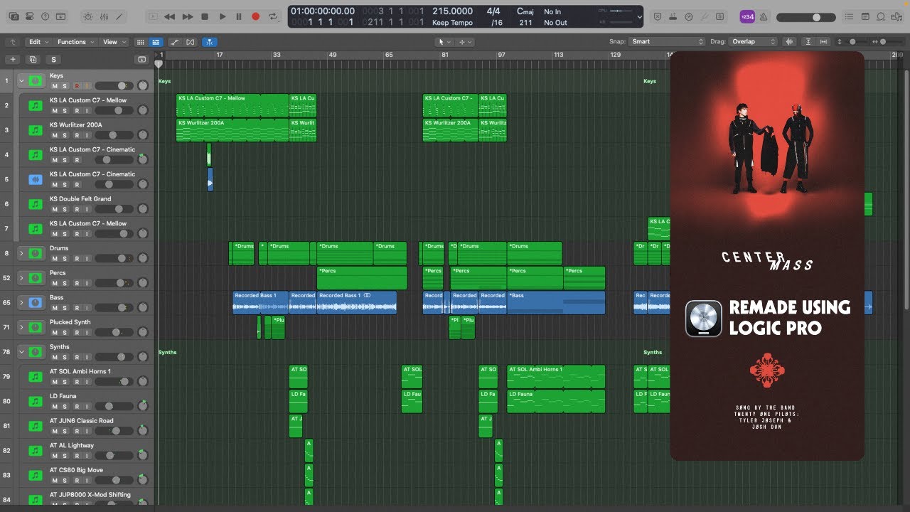 08 - Center Mass - twenty one pilots Instrumental (Logic Pro)