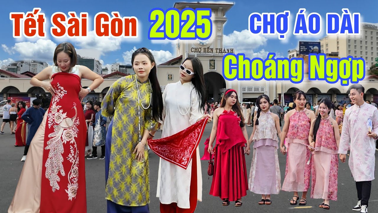 CHOÁNG NGỢP TẾT 2025: NGƯỜI SÀI GÒN DU XUÂN SỚM - QUÁ LỚN THIÊN ĐƯỜNG ÁO DÀI CHỢ AN ĐÔNG