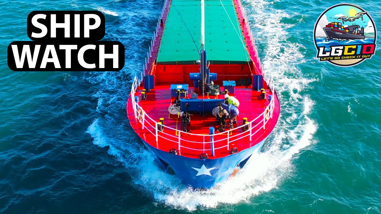 🌊 SHIPSPOTTING Coaster Ship arrives and DROPS ANCHOR at Thames Estuary Anchorage 🚢 Cargo Ship #lgcio
