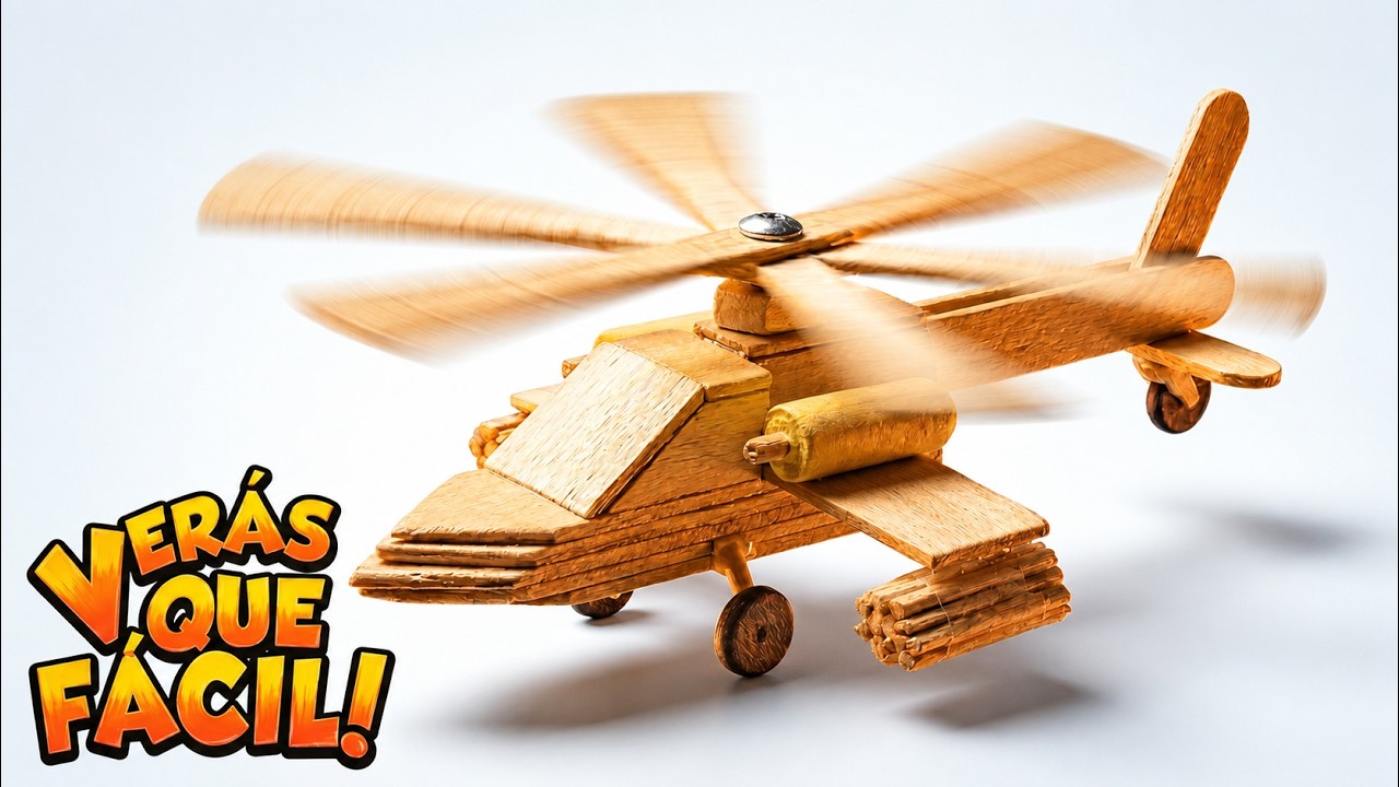 Como hacer un HELICOPTERO con PALITOS de helado