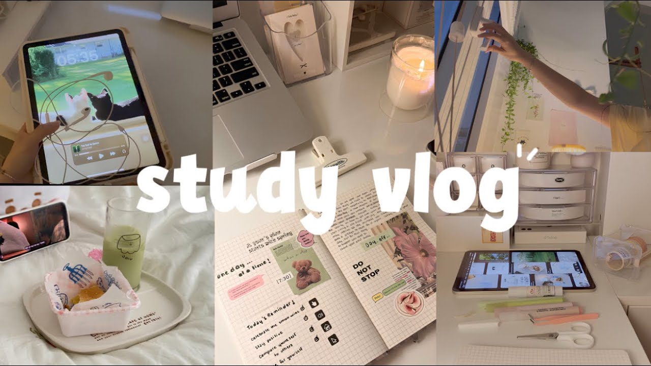 STUDY VLOG |  wake up early, studying  productive, journaling, motivation ˚ ༘