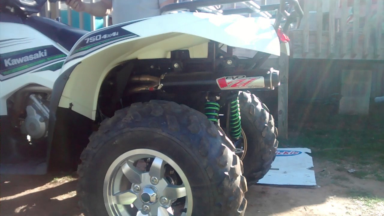 2016 Brute Force 750 with a slip on Big Gun Exhaust