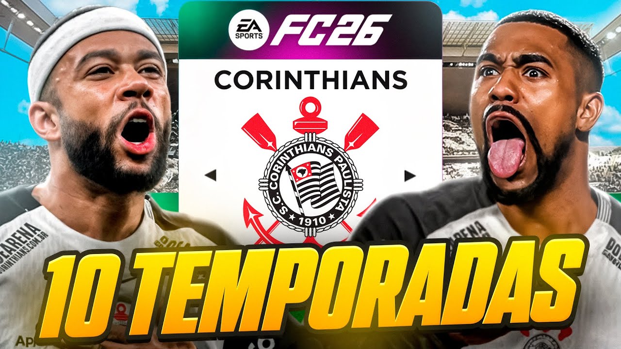 EU ASSUMI O CORINTHIANS POR 10 TEMPORADAS NO FC 26!