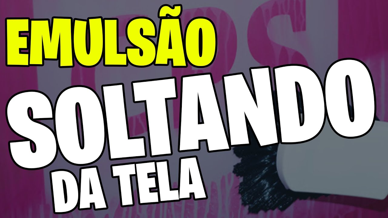 EMULSÃO SOLTANDO DA TELA, COMO RESOLVER? - DICAS DE SERIGRAFIA / SILK-SCREEN PARA INICIANTES