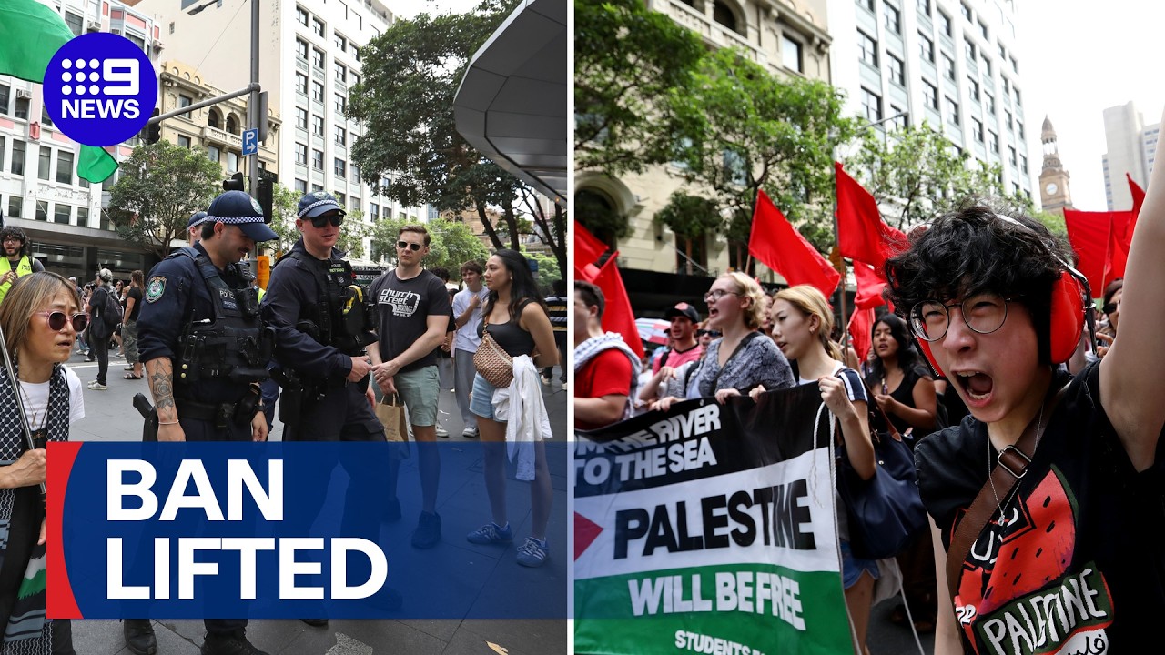 Pro-Palestine protestors return to Sydney streets | 9 News Australia