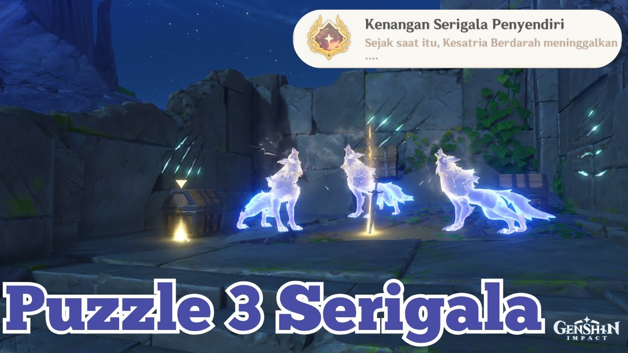 Puzzle 3 Serigala Bayangan Hidden Achievement Kenangan Serigala Penyendiri Nodkrai [Genshin Impact]