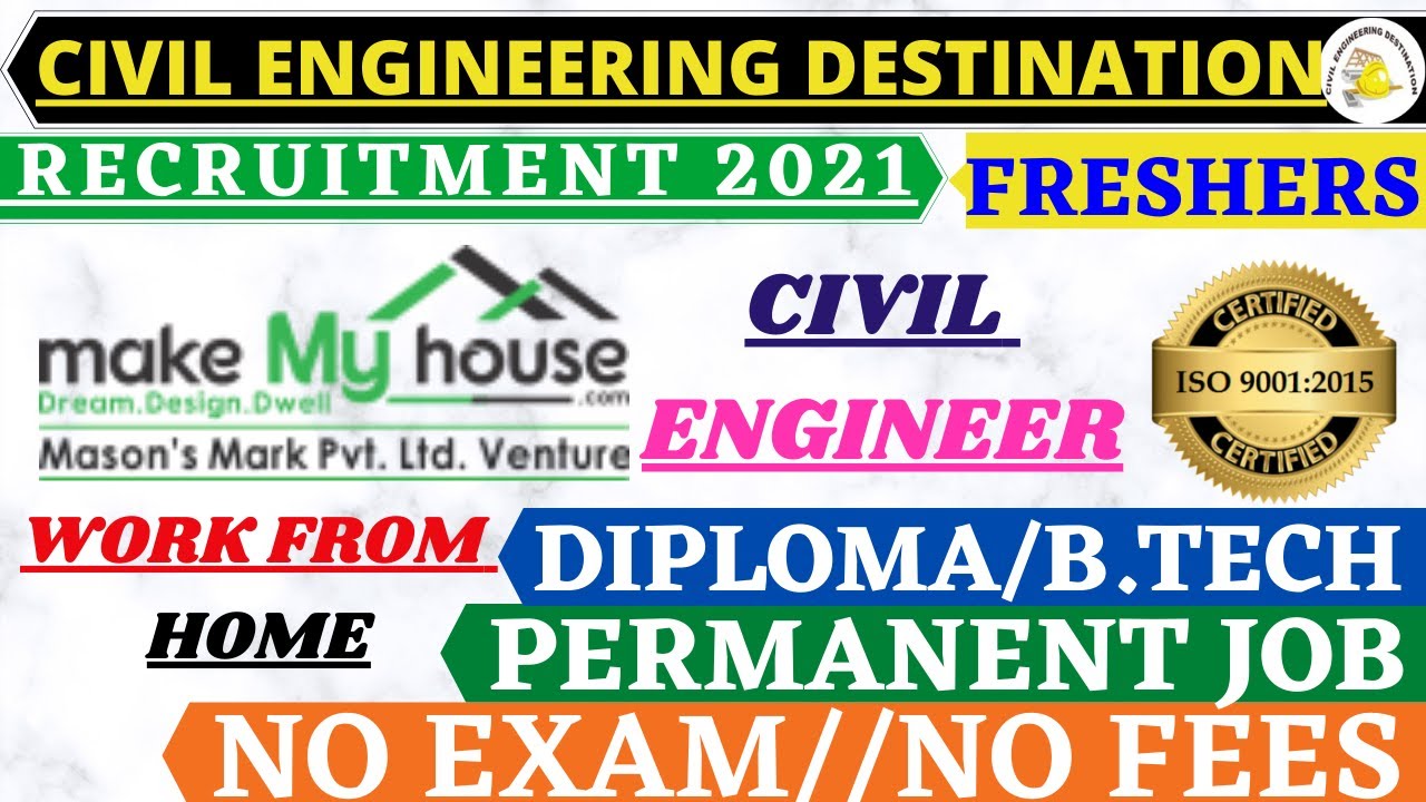 WORK FROM HOME #FRESHERS #CIVIL ENGINEER 2021