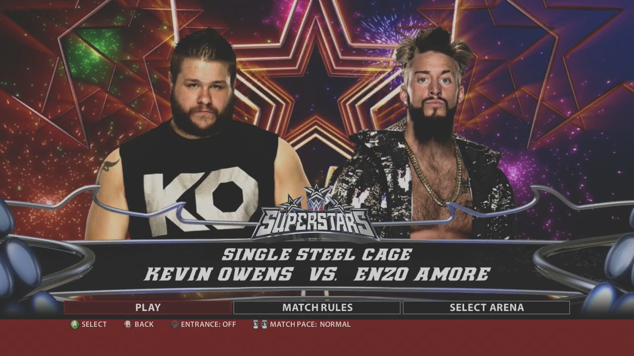WWE 2k16 Gameplay Xbox 360 - Kevin Owens vs Enzo Amore