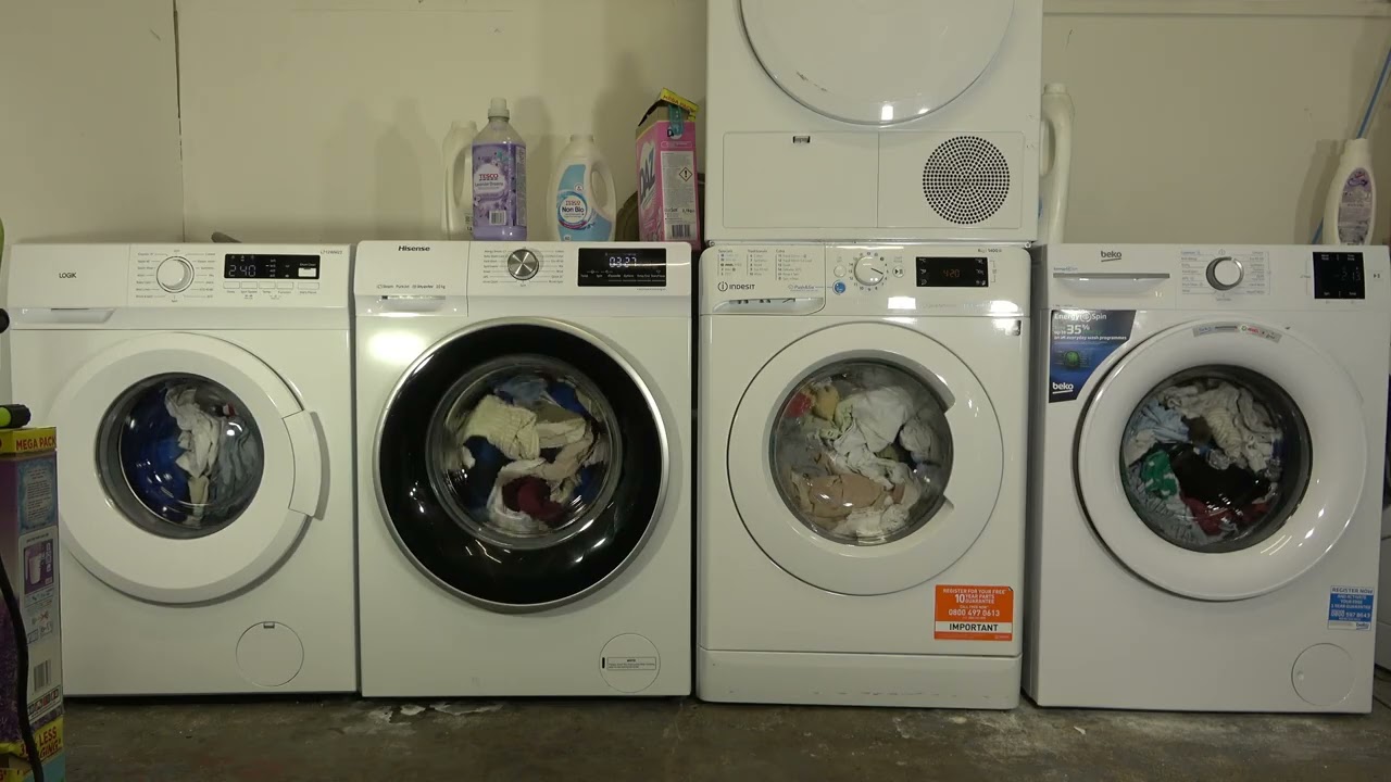 Wash Race - Beko energy spin vs indesit innex vs Hisense vs. Logik / Cotton 60'c