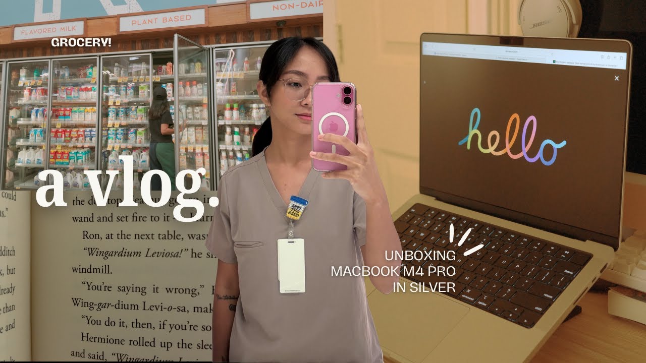vlog 📦 unboxing macbook M4 pro & accessories — and a little slice of life