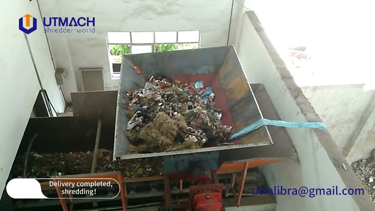 Domestic waste shredder