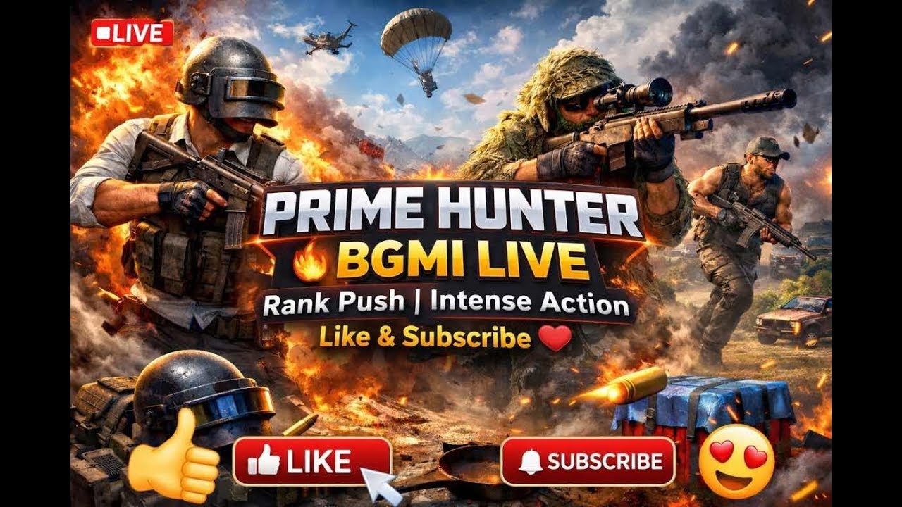 🔥 NONSTOP ACTION BGMI LIVE | PRIME HUNTER Rank Push | OP Clutches 💀