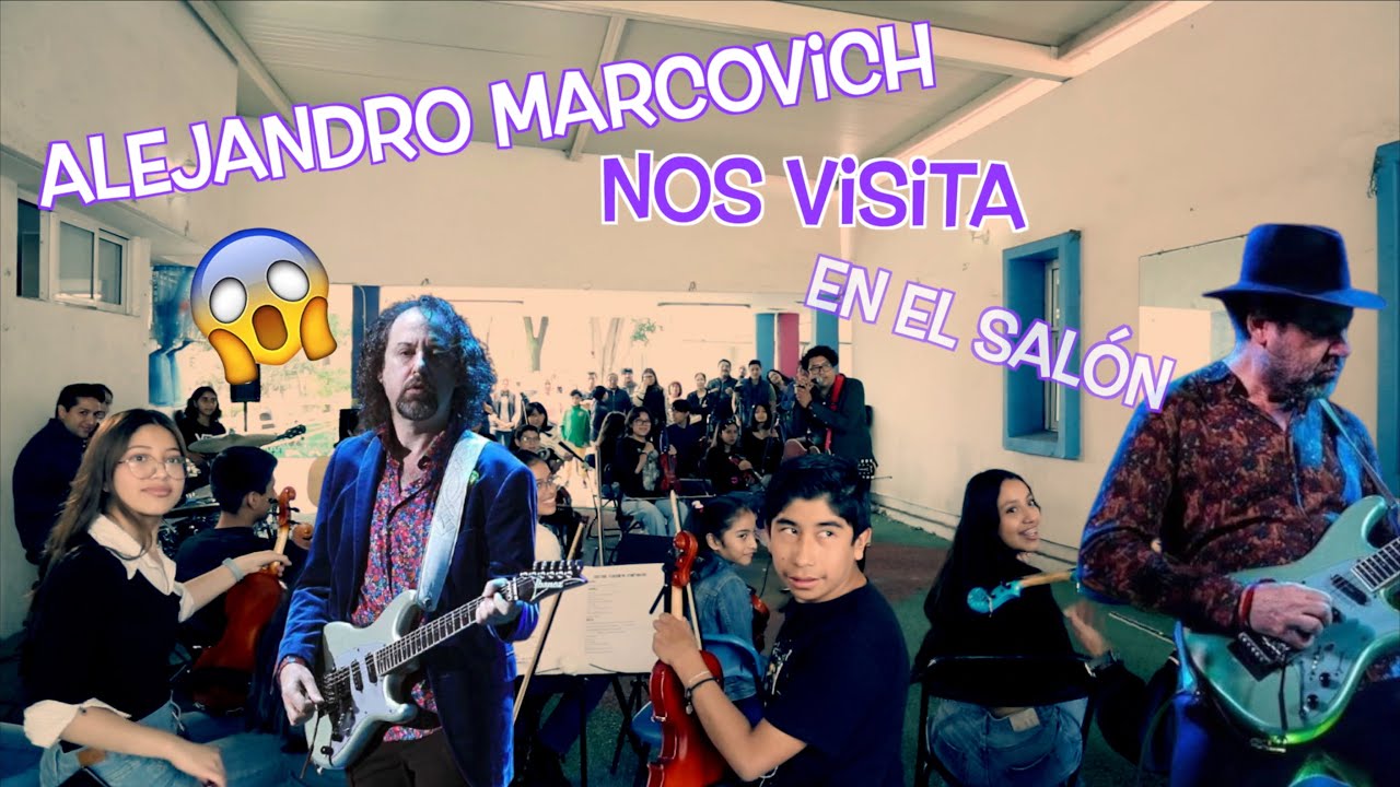 Llegó a nuestro salón de ensayos Alejandro Marcovich.