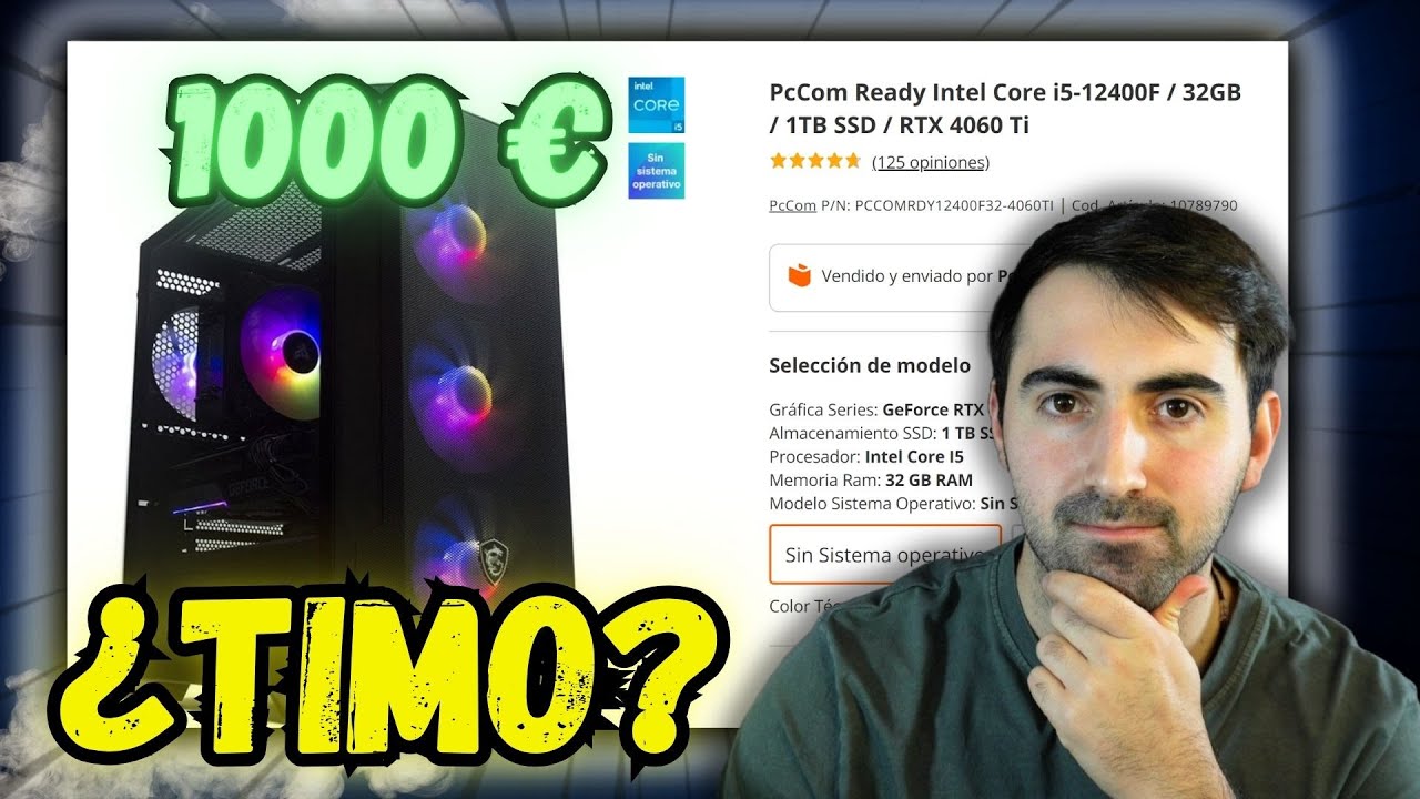 ⚡PC Gaming premontado en PCComponentes por 1000 euros, &iquest;Es un TIMO o RENTA?