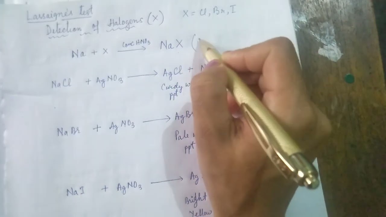 Detection of halogens in Organic Sample ( lassaigne's Test)
