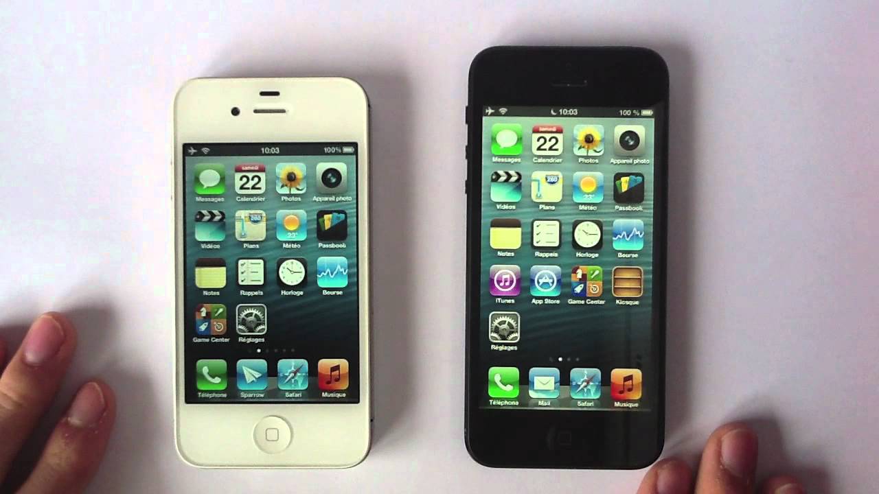 Comparatif iPhone 5 vs iPhone 4S (design et rapidité)