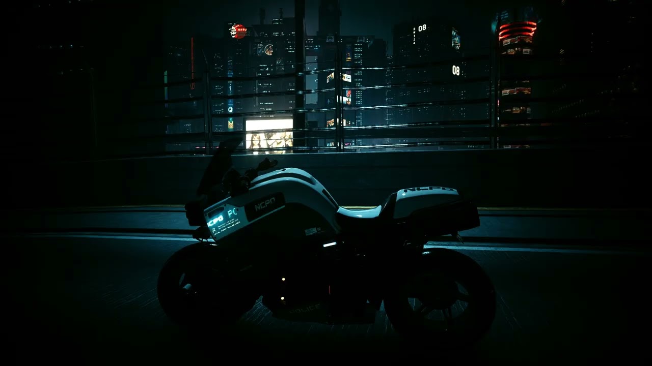 Cyberpunk 2077 Neon Night Rain Ambience 10 Hours