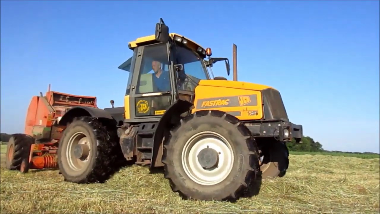 Rundballenpressen mit JCB Fastrac 1135 Power (Sound)!!!