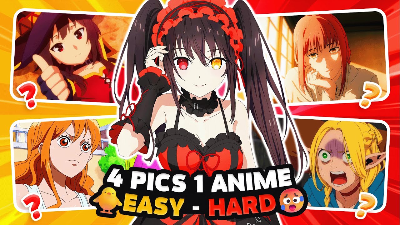 4 WAIFU 1 ANIME QUIZ 🍓🍥 (🐤 SUPER EASY ➜ HARD 🥵) Anime Quiz