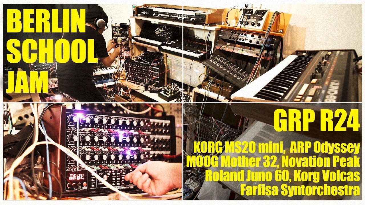 BERLIN SCHOOL JAM with GRP R24 & KORG ARP Odyssey* MS 20mini* MOOG Mother 32*