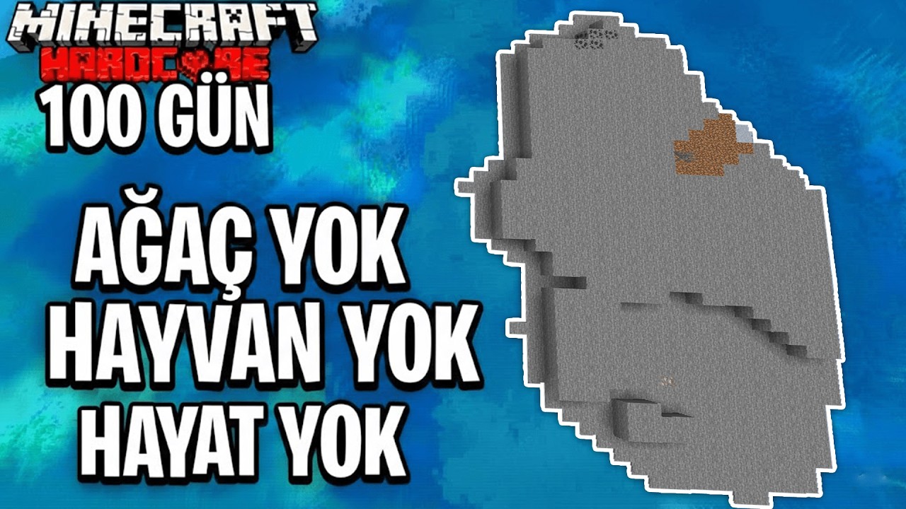 Minecraft'ta Dünyanın EN KÖTÜ Adasında 100 GÜN!!