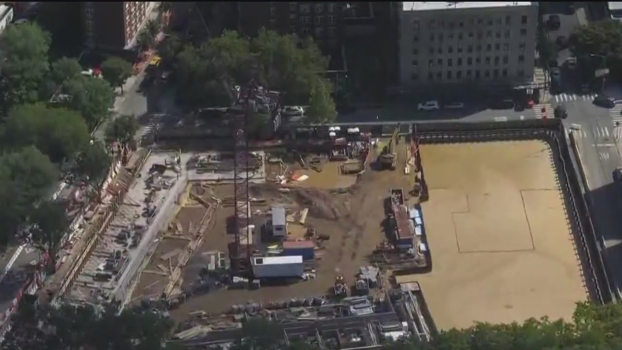 Water main break disrupts construction site in the Bronx