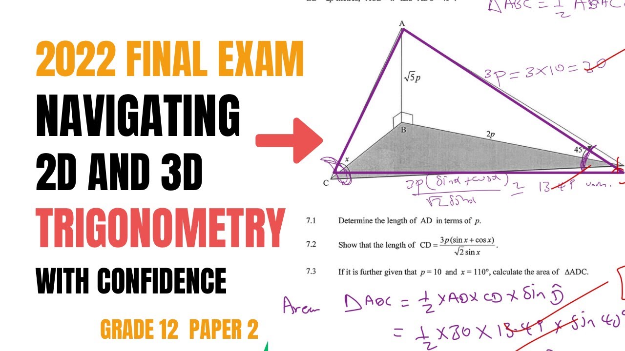 2D and 3D Trigonometry - Grade 12 November 2022 Maths Exam Paper 2 Memo | Question 7