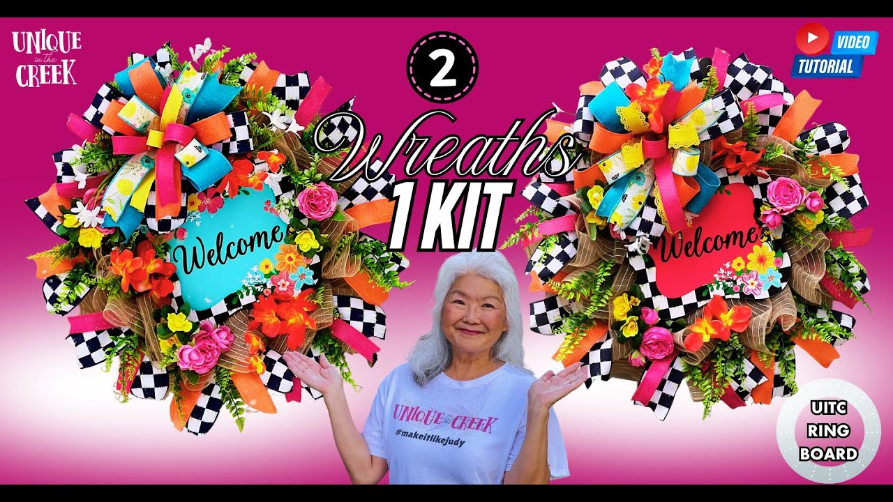 HOW TO MAKE A WELCOME EVERYDAY WREATH |  UNIQUE IN THE CREEK | KIT208RI