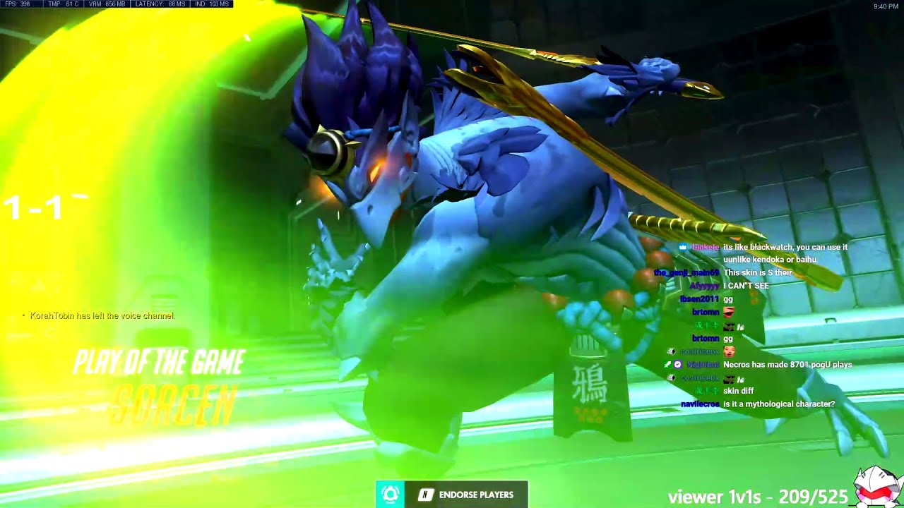 NECROS is DOMINATING with the NEW GENJI SKIN! [ OVERWATCH SEASON 24 TOP 500 ]