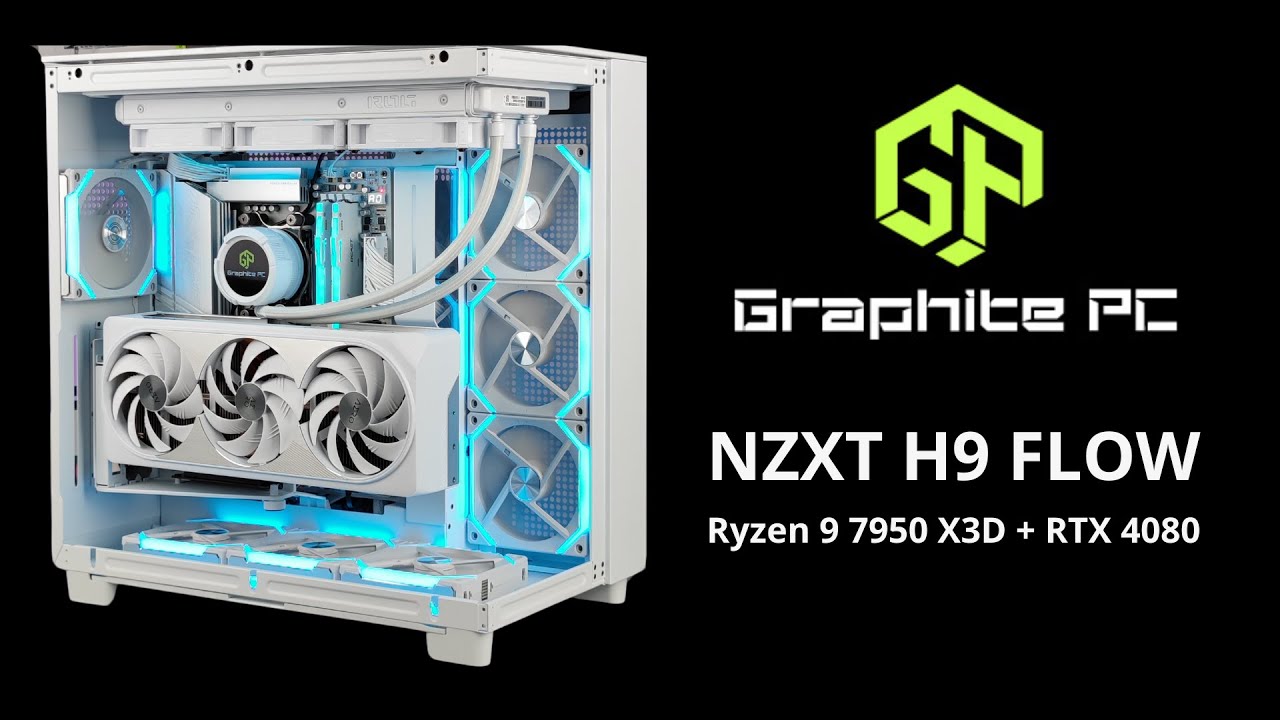 NZXT H9 FLOW PC BUILD | RTX 4080 + RYZEN 9 7950X