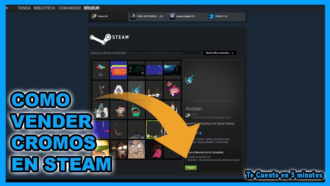 Como Vender Cromos en Steam!!! te cuento el mercado de Steam en 5 minutos