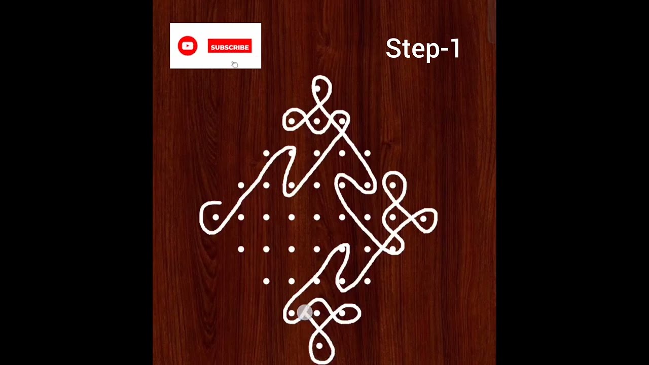 Beautiful Indian traditional melikala and thippudu muggulu step by step only for bigner s 🌺🌺