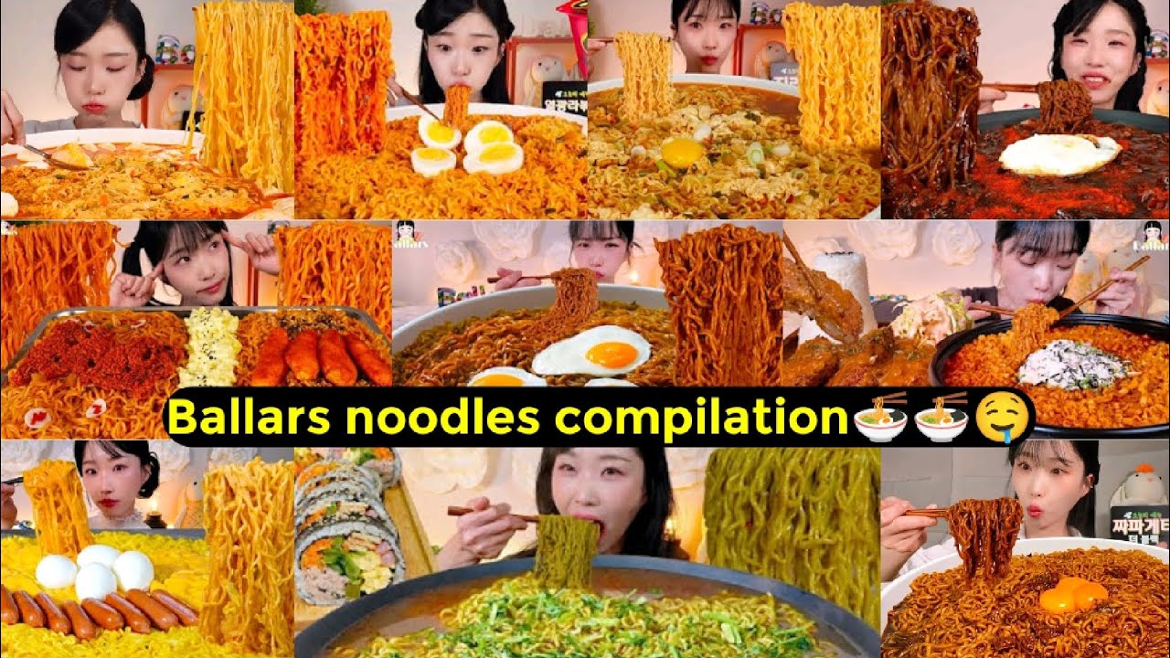 BALLARS EATING NOODLES MUKBANG COMPILATION |ASMR EATING NOODLES |BIG BITES |