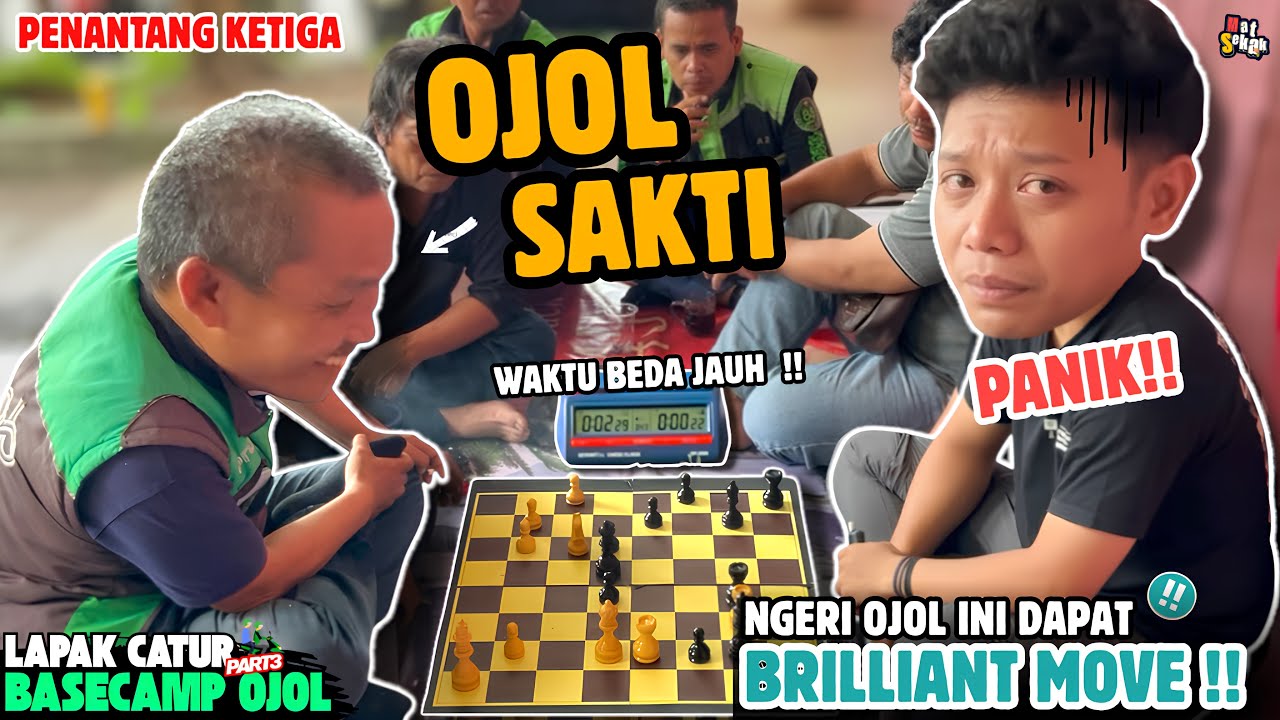 NGERI !! MATSEKAK KENA LANGKAH BRILLIANT LAWAN ABANG OJOL !! LAPAK CATUR BASECAMP OJOL
