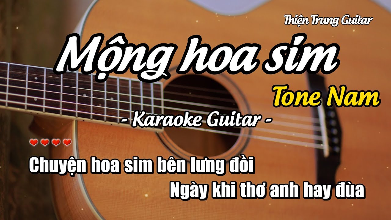 Karaoke Mộng hoa sim - Thiên Tú (Guitar Solo Beat) | Thiện Trung Guitar