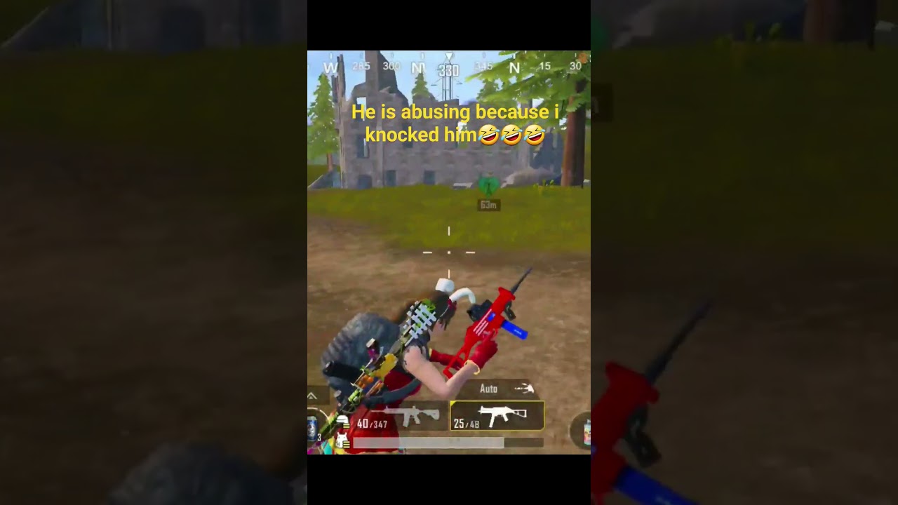 Enemy abusing because he knock out😂😂 #funny #bgmi #pubgmobile