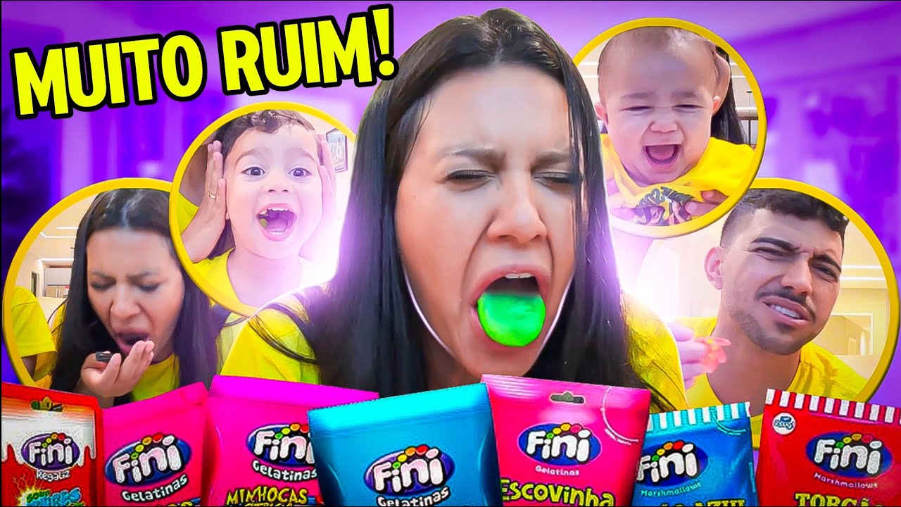 PROVANDO AS BALAS FINI MAIS DIFERENTES DO BRASIL !! 😱🤮 *OLHA ISSO*