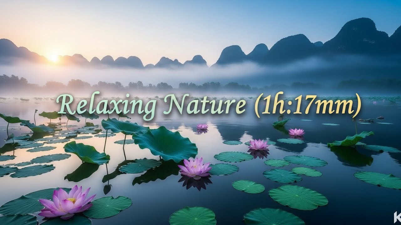 Relaxing Nature 🌿 Calm Lake & Lotus Flowers | Peaceful Morning | 1 Hour+ Relaxing Video