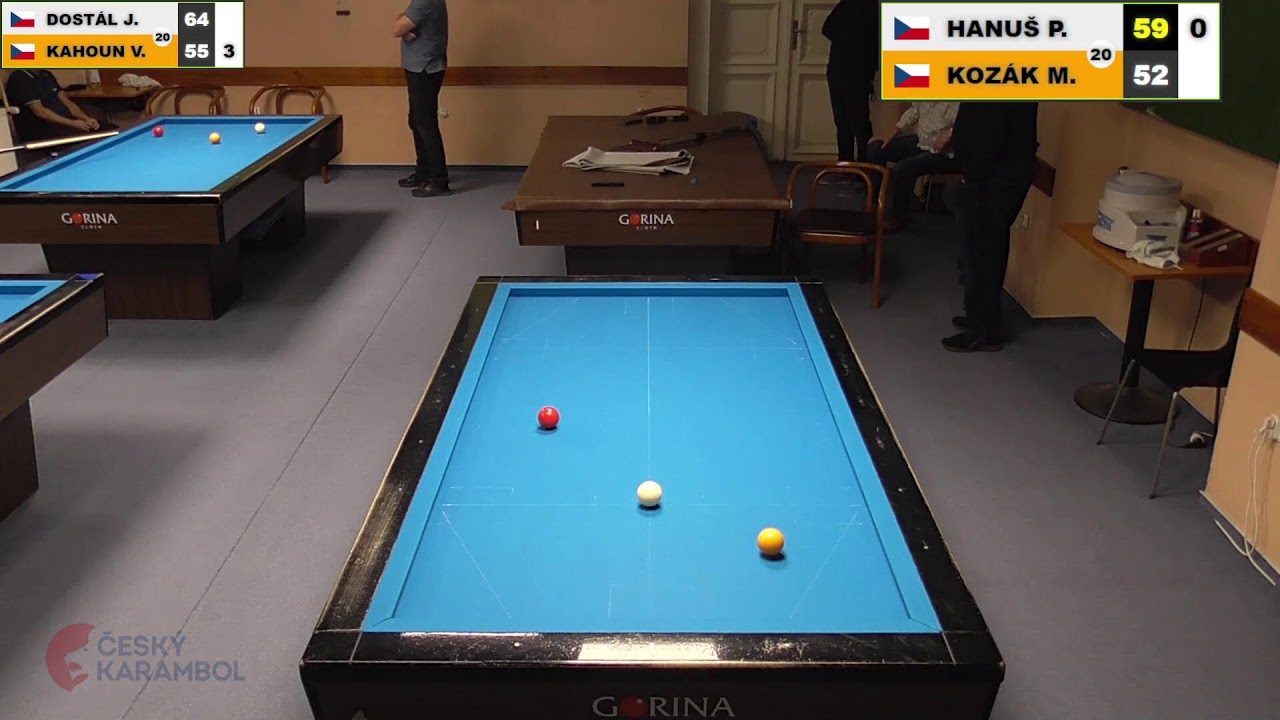 Czech league | 1-cushion | D3 | 11th round | Pavel Hanuš v Milan Kozák