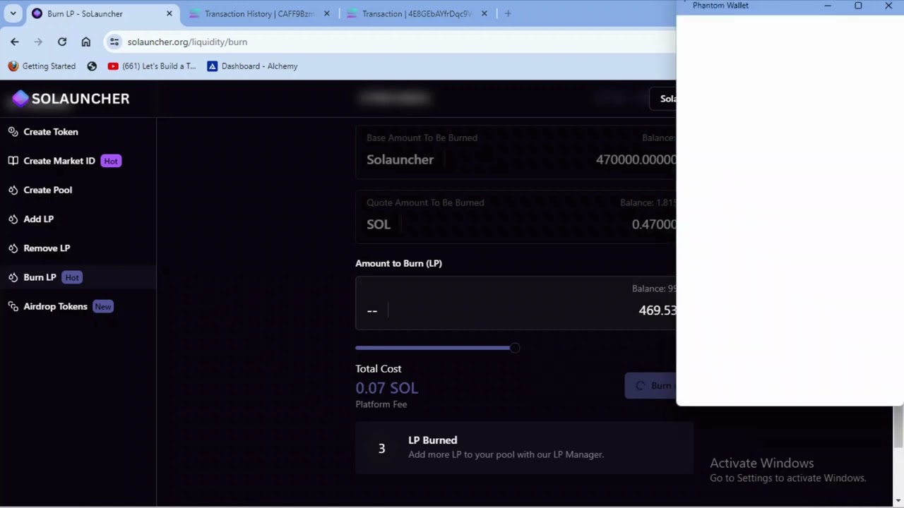 HOW TO BURN SOLANA LP TOKENS