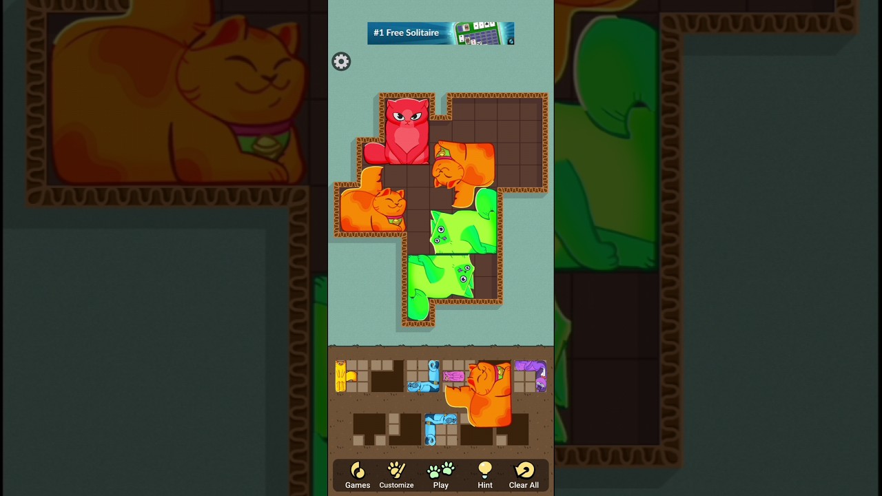 The Cutest Mobile game Puzzle cats #casual #satisfying #tiktok #gameplay #walkthrough