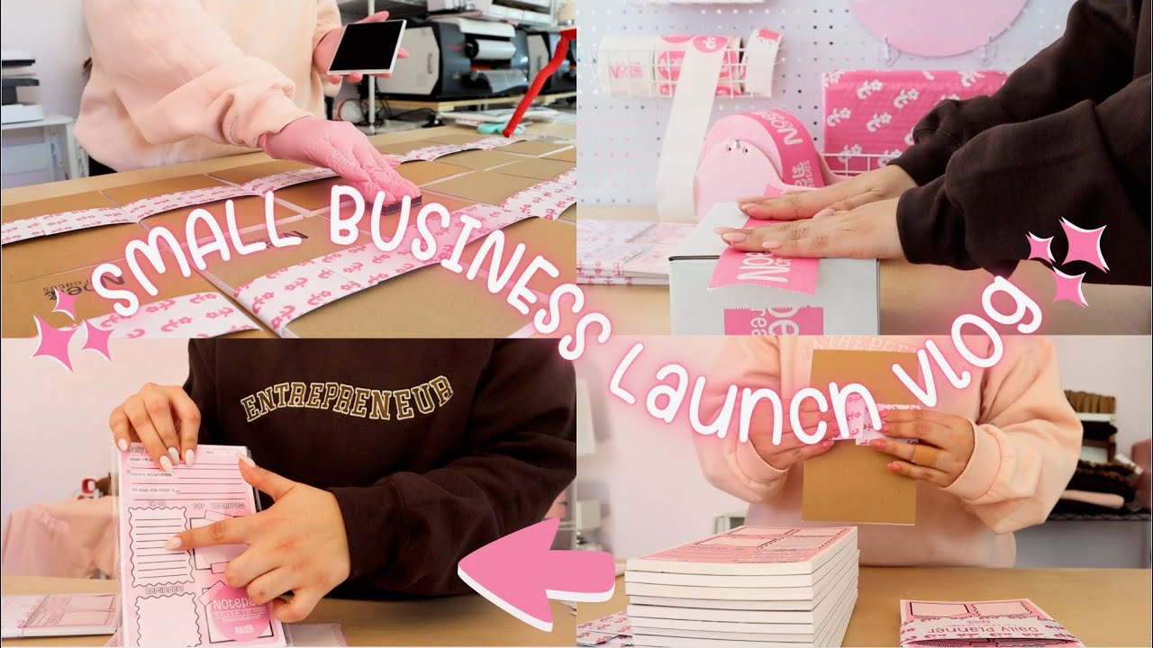 Launch Prep Small Business Vlog | ASMR Order Packing, Making Notepads, DIY Packaging Hack