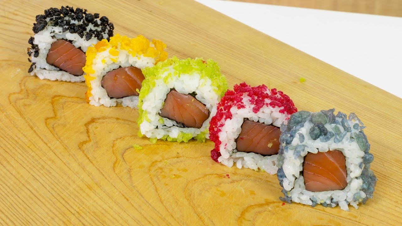 Coloured Tempura for Sushi - Sushi Cooking Ideas #5